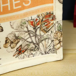 Bolsas de compras de yute impresas ecológicas de alta calidad con patrón de dibujos animados Precio de mercado bajo muy fuerte Nos preocupamos por usted - Product Image 5