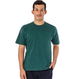 Airlume-Camiseta de algodón peinado para hombre, camisa básica de 32 pulgadas, color caqui, sólida, con cuello redondo, 100% - Product Image 3