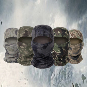 Logotipo personalizado a prueba de viento sombreros de punto de cara completa Skimask personalizado hombres cálido lana pasamontañas bordado sombreros de invierno de Punto 3 agujeros SkiMask - Product Image 4