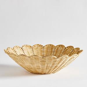 Bol à fruits rond en osier de rotin de conception unique pour le stockage des aliments d'affichage et le décor de table à manger tressé à la main au Vietnam - Product Image 1