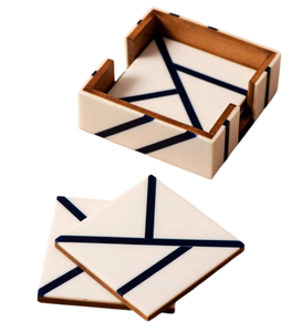 Posavasos de Madera con Diseño de Resina, Posavasos Ecológicos, Manteles Individuales, Color y Logotipo Personalizados, Diseño Moderno para el Hogar y Hoteles - Product Image 1