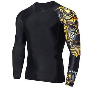 Rashguard de Compresión para Hombre, Manga Larga, Spandex/Nailon, Impresión Digital Personalizada, Diseño OEM/ODM, Última Llegada, Alta Calidad, para BJJ y MMA - Product Image 4