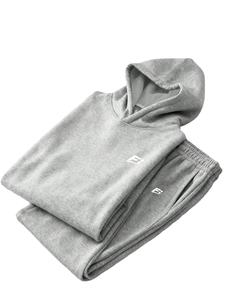 ชุดวอร์มผ้าฟลีซผ้าฝ้ายสำหรับผู้ชาย ชุดกีฬาฤดูหนาว เสื้อฮู้ด กางเกงจ็อกเกอร์ ขายส่ง B2B สำหรับ OEM แบรนด์ส่วนตัว - Product Image 3