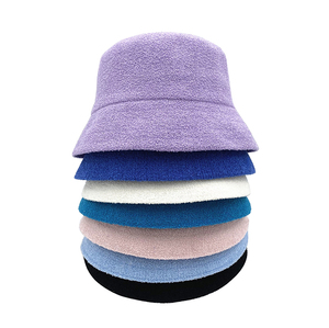 Wholesale Custom Logo Canvas Bucket Hat Towel Solid <b>Blank</b> Colorful Towelling 100% Cotton Lightweight Breathable Unisex 2026 - Product Image 1