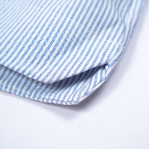 Short de plage à rayures pastel fabriqué sur mesure au Vietnam pour hommes femmes tissu de coton respirant avec broderie imprimée Style Streetwear - Product Image 2