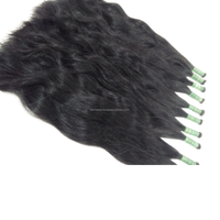 Extensiones de Cabello Humano 100% Sin Procesar, Cabello Virgen con Cutícula Alineada, Extensiones de Cabello Remy Naturales y Lisas, Resistentes a la Caída