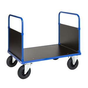 Carro de plataforma cerrado industrial con opciones de cuatro o tres ruedas, carro de mano personalizable para almacenamiento en almacén - Product Image 1