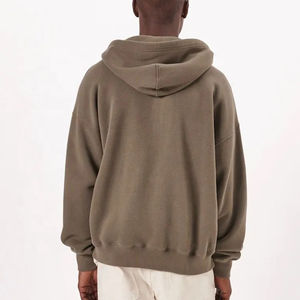 Sudadera con Capucha Personalizada al por Mayor para Hombre, Estilo Urbano, Lavado Ácido, Decoloración al Sol, Cierre de Cremallera, Ajuste Holgado, Transpirable - Product Image 2