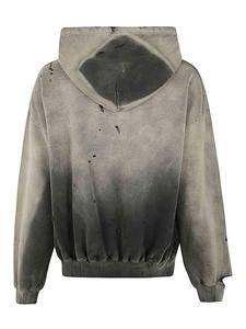 Vente en gros personnalisé hommes en jersey à capuche côtelé cordon de serrage goutte d'épaule surdimensionné Boxy sweats à capuche en détresse délavé brodé - Product Image 5