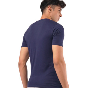 Meilleure vente T-shirt décontracté en coton pour hommes respirant T-shirts Streetwear à motif solide de qualité supérieure avec logo personnalisé - Product Image 6