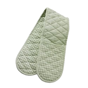 Guantes de silicona antideslizantes para horno, resistentes al calor Manoplas de algodón con estampado a cuadros, 2 uds. - Product Image 2