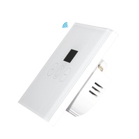 Interrupteur intelligent pour chauffe-eau 20Amp Affichage LCD du temps UK/EU 86mm Zigbee pour la commande de l'application Smart Life Alexa/Siri/Google