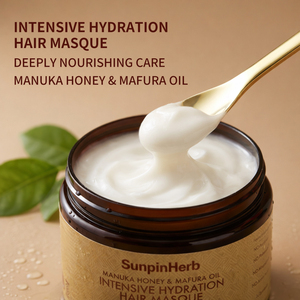 Traitement capillaire hydratant en profondeur avec du miel de Manuka et de l'huile de Mafura pour cheveux bouclés, crépus et tressés, réparation et contrôle des frisottis - Product Image 4