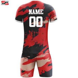 New Unisex Soccer Jersey Set Outdoor Sports Uniform With <b>Shorts</b> for Men and Kids OEM Service Automated Cutting sports wear - Product Image 2