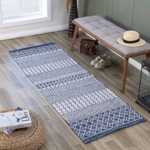 Tapis de salon GOLDENMOON GR 3, doux et chaud, style méditerranéen, en polyester, fabriqué à la machine, antidérapant, à poils moyens, épaisseur 10 mm, en jute - Product Image 3