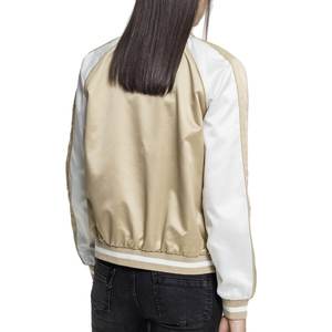 Blouson d'université en satin de haute qualité unisexe Top pour femmes College School Casual Wear Hooded Collar Fashionable Fabric Design - Product Image 5