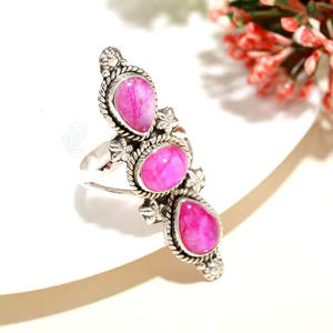 Piedra de piedra lunar Rosa romántica, Plata de Ley 925, regalo de cumpleaños de aniversario para mujer para boda o fiesta - Product Image 2