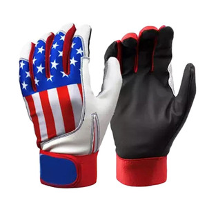Gants de frappe de baseball pour adultes, grande taille 100%, en cuir pur et tissu maillé extensible, entraînement sportif, nouveauté - Product Image 3