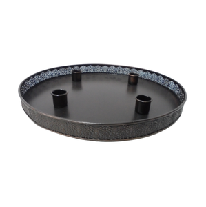 Soporte de Adviento de hierro de diseño único Acabado en bronce para uso Fiesta de Navidad Iluminación Decoración Portavelas Hecho a mano - Product Image 1