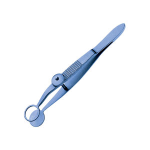 Pinzas para Chalazión de Acero Inoxidable Recubiertas de Azul de 20 mm, Instrumento Quirúrgico Oftálmico, Pinzas para Chalazión de Párpados - Product Image 3