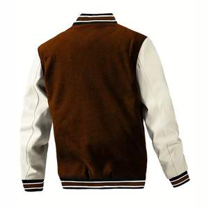 Veste de baseball pour hommes, veste d'université, fermeture à boutons sur le devant, tissu non extensible, vêtements d'extérieur athlétiques pour le sport, tenue décontractée - Product Image 2