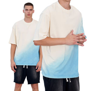 Logo personnalisé Vente en gros Tshirt 100% Coton Streetwear Hip Hop Blanc Lavage À L'acide Vintage T-shirts - Product Image 2