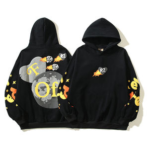 Sweat à capuche vintage unisexe surdimensionné délavé à l'acide 100% coton biologique respirant coupe régulière Streetwear en détresse - Product Image 2