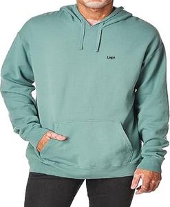 Sweat à capuche surdimensionné noir pour homme Sweat à capuche en coton de haute qualité avec épaule tombante Logo personnalisé Vêtements à capuche en molleton - Product Image 4