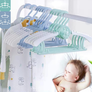 Perchas ajustables OEM/ODM para ropa de bebé, perchas antideslizantes de plástico para niños, colgador de ropa para niños pequeños, organizador de guardarropa - Product Image 6