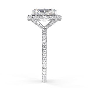 1.50 CT รัศมีที่ซ่อนอยู่เพชรตัดสดใสสำหรับผู้หญิงแหวนหมั้นพร้อมเน้นเสียง - Product Image 3