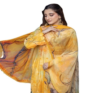 Trajes de Anarkali indios y paquistaníes bordados de lujo para mujer, venta completa, Colección Dr Haris, vestidos de novia con descuento - Product Image 1