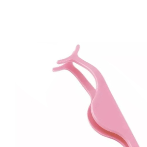 แหนบขนตาที่มีความแม่นยำสีชมพูสวยเพื่อความมีเสน่ห์อย่างง่ายดายด้วยหินสีเทา - Product Image 3