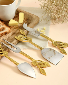 Juego de cubiertos de queso con mango decorativo de nuevo estilo, herramientas y utensilios de cocina de mesa, herramientas para queso, acero inoxidable - Product Image 2