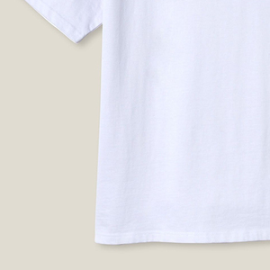 Camiseta de Manga Corta Holgada, Cuello Redondo, Antiarrugas, 100% Algodón, Ajuste Cuadrado, Personalizable, Color Blanco/Negro, Venta al Por Mayor de Fábrica - Product Image 6