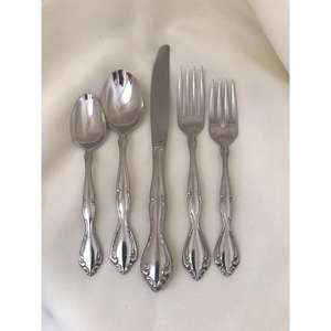 Cubiertos de acero inoxidable con acabado Chapado en Color plateado y mango de diseñador, cubiertos aptos para lavavajillas para uso en Cafetería y Hotel, Juego de 4 - Product Image 5