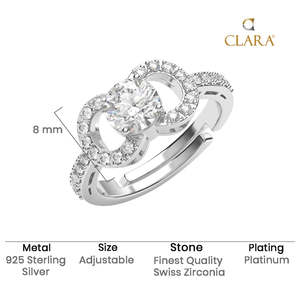 Anillos de Plata de Ley 925 de Primera Calidad para Mujer, con Patrón Geométrico, Diamantes y Baño de Rodio, Anillo Romántico con Incrustaciones para Hombre - Product Image 5