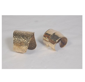 Servilletero De Oro suave con forro de latón para boda, fiesta, cena, decoración de mesa, servilletero de Metal minimalista - Product Image 1