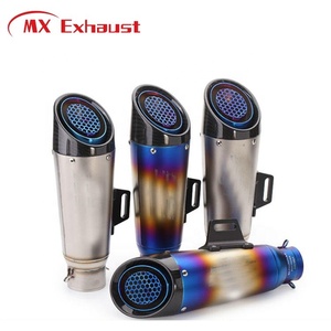 Silencieux d'échappement de moto en Fiber de carbone inoxydable pour 400cc 600cc 800cc 1000cc - Product Image 4