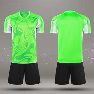 Kit de sport complet pour hommes et enfants, maillots de football à manches courtes respirants, uniformes, chemises imprimées, vêtements courts - Product Image 2
