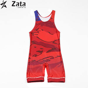 Venta caliente Custom Stretch Front Logo Animal Design Camisetas de lucha de poliéster de alta calidad con colores personalizados y logotipo - Product Image 1