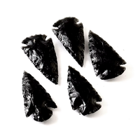 Pointe de flèche en obsidienne noire de haute qualité, écologique, 2 et 3 pouces, faite à la main, forme irrégulière, style ange antique, pierres de cristal