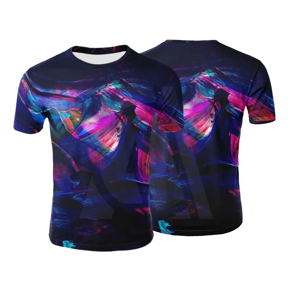 Ropa de sublimación personalizada, camiseta de 100% poliéster, diseño de uniforme OEM, Camiseta deportiva para correr