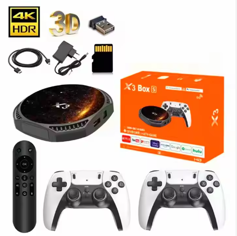 Hot Selling X3 Game Stick 4K Set Top Box 20000 Games 64GB Android 13.0 Gaming Console Retro Video Game Consoles