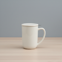 Tasse en porcelaine durable et résistante à la chaleur 3459977-1 avec couvercle, style nordique, infuseur pour thé chaud/froid – Meilleure vente