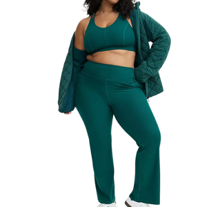 Soutien-gorge de sport pour femmes grandes tailles, soutien-gorge de yoga à maintien élevé, torsion en nylon/coton, séchage rapide, extensible, doux, haut de sport actif, vêtements de sport - Product Image 4