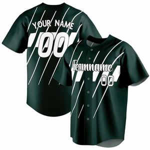 Meilleur prix pour les maillots de baseball en polyester respirant et léger pour hommes, logo personnalisé OEM, vêtements de sport par sublimation - Product Image 1