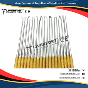 Rhoton ชุดเครื่องมือผ่าตัดระบบประสาท20ชิ้นอุปกรณ์ทางการแพทย์ทางการแพทย์แบบแมนนวลสแตนเลสขยายขนาดไมโคร - Product Image 2