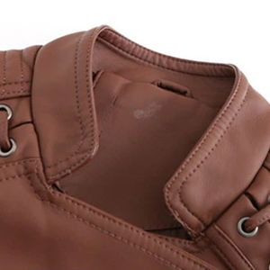 Customized <b>Women's</b> <b>Winter</b> Jacket New Design Fashion <b>Coat</b> with Breathable Canvas Leather Material Cotton Filling for Motorcycling - Product Image 2