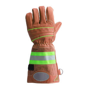 ถุงมืองานเชื่อมหนังถุงมือดับเพลิงที่มีหลายขนาดและสีพื้น - Product Image 2