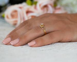 แหวนเงิน925วินเทจทรงดวงตาแหวนเพชรโมอิสซาไนต์กลมชุบทองกุหลาบแท้สำหรับเครื่องประดับงานแต่งงานของเธอ - Product Image 5